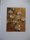 White climbing rose 2<br />A5 card , painting is acrylic and dutch gold<br />&pound;10